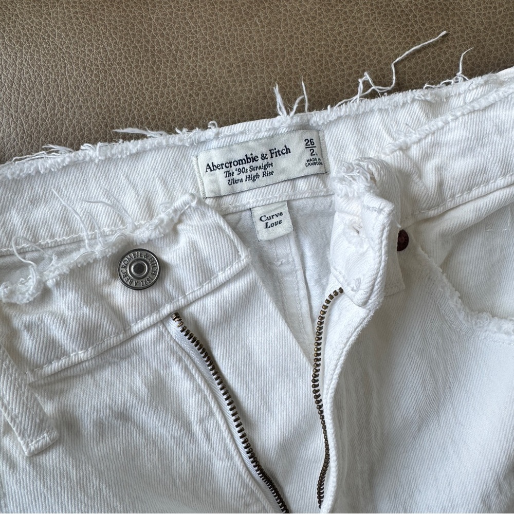 Abercrombie 90s Tall Straight Ultra High Rise Jeans - 26L / 2 Long - Curve Love - Picture 3 of 6